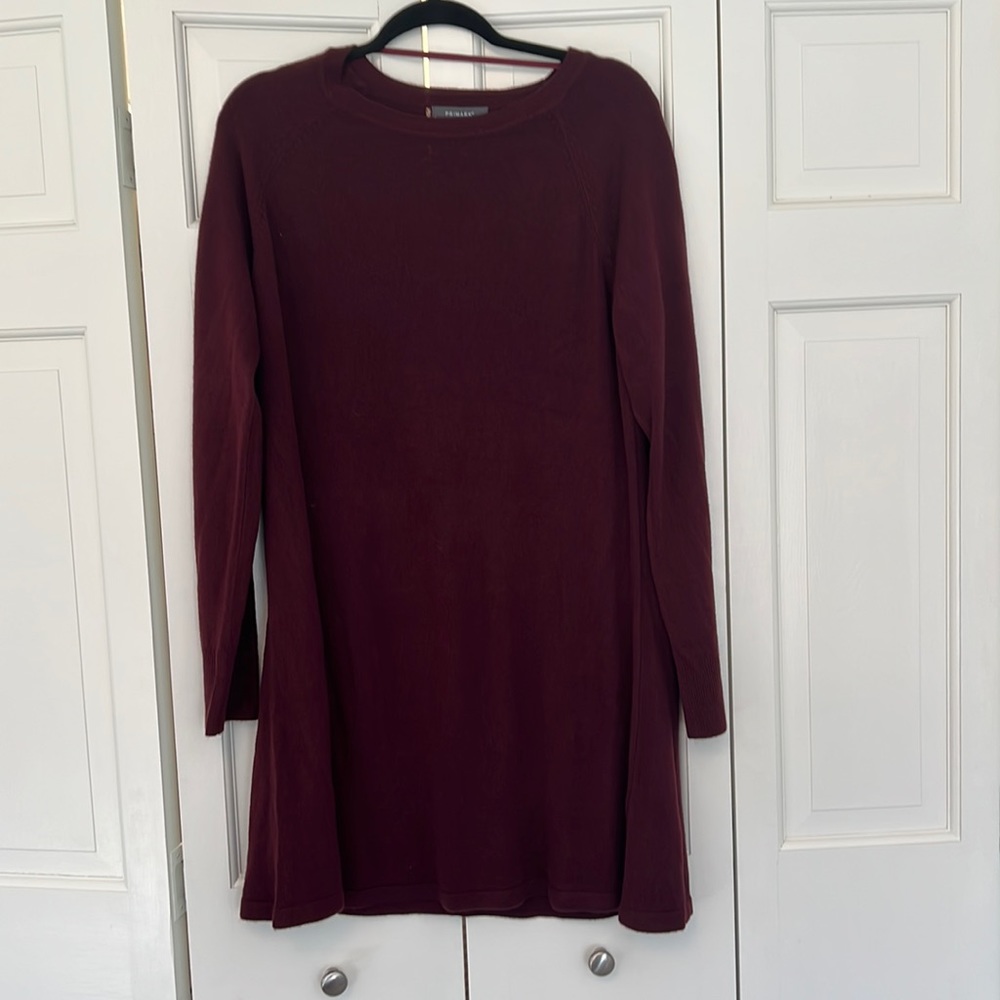 Large Burgundy Sweater Dress